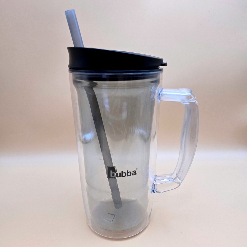 Bubba Envy 32oz Insulated Tumbler Mug with Handle Lid and Straw Clear Black